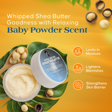 Load image into Gallery viewer, Whipped African Ivory Shea Butter, Baby Powder - 12oz