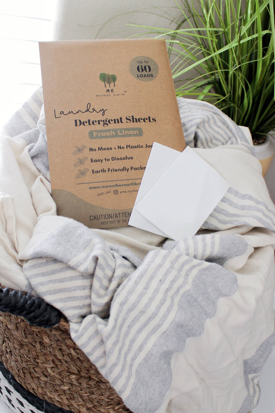 Laundry Detergent Sheets: 60 Loads, Fresh Linen scent