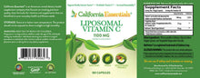 Load image into Gallery viewer, Vitamin C Ascorbic Acid, Liposomal, 1100mg, 90 Vegetarian Capsules