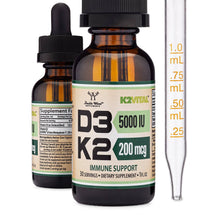 Load image into Gallery viewer, Vitamin D3 + K2 Liquid Drops, 30 servings