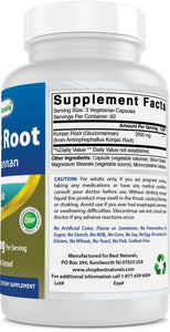 Best Naturals Konjac Root Glucomannan 2000 mg 180 VCaps
