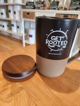 Load image into Gallery viewer, &quot;Get Rooted&quot; Tea Mug with Wooden Lid, 16oz