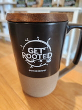Load image into Gallery viewer, &quot;Get Rooted&quot; Tea Mug with Wooden Lid, 16oz