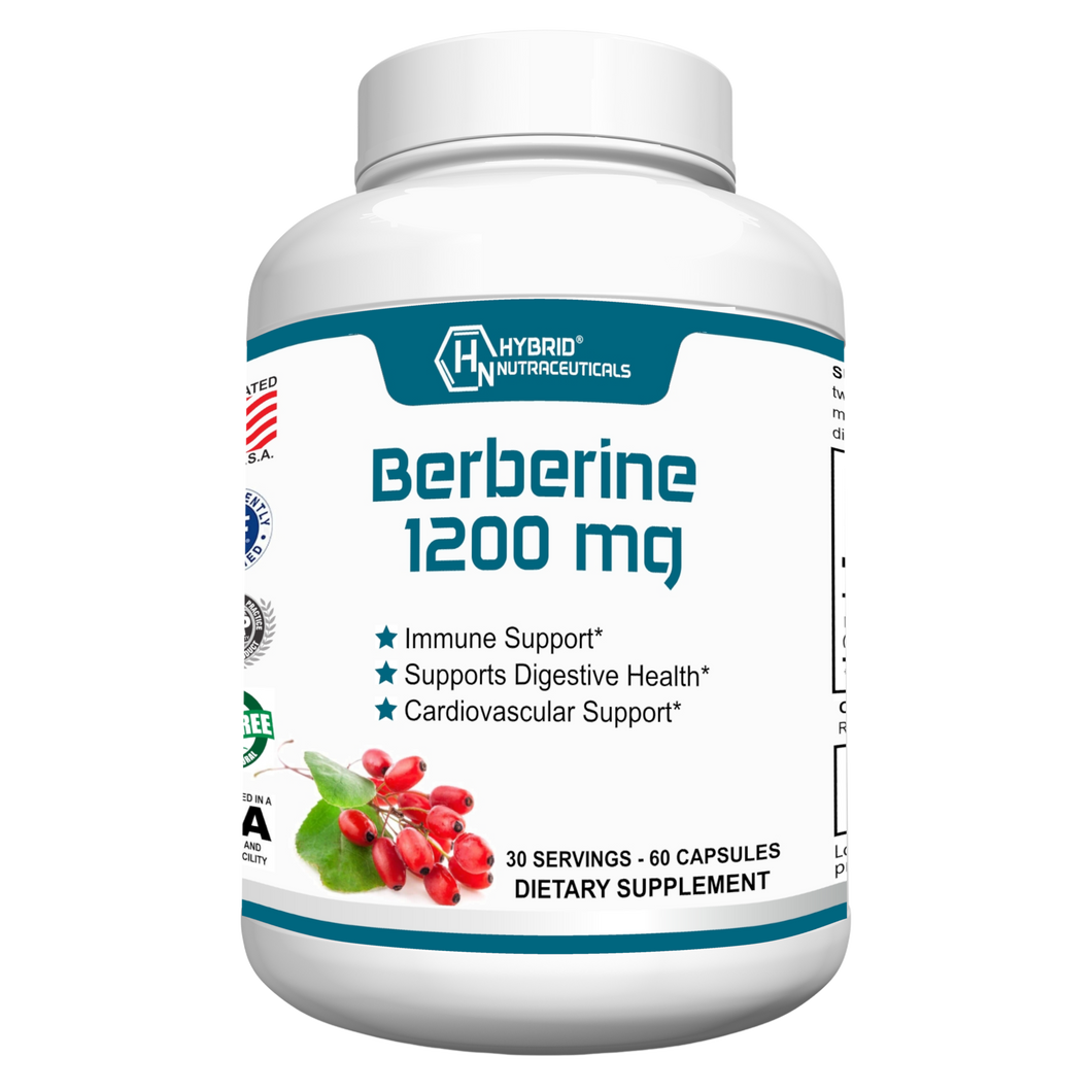 Berberine 1200mg capsules, 60 ct.