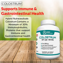 Load image into Gallery viewer, Bovine Colostrum Supplement 500mg - 30% IgG Immunoglobulin, 120 capsules