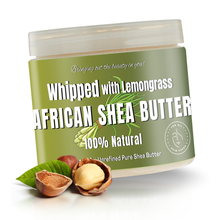 Load image into Gallery viewer, Whipped African Ivory Shea Butter, Lemongrass - 12oz