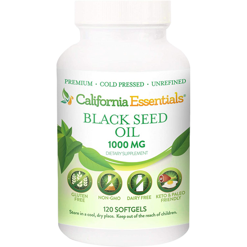Black Seed Oil - 1000mg Premium Cold Pressed, 120 softgels