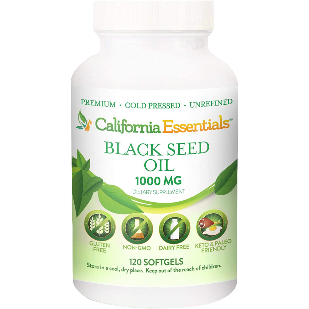 Black Seed Oil - 1000mg Premium Cold Pressed, 120 softgels