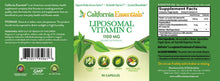 Load image into Gallery viewer, Vitamin C Ascorbic Acid, Liposomal, 1100mg, 90 Vegetarian Capsules