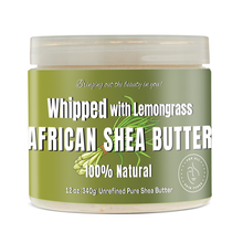 Load image into Gallery viewer, Whipped African Ivory Shea Butter, Lemongrass - 12oz