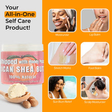 Load image into Gallery viewer, Whipped African Ivory Shea Butter, Honey Peach - 12oz