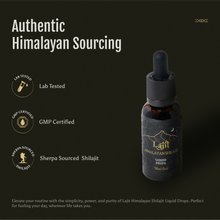 Load image into Gallery viewer, Lajit Himalayan Shilajit Liquid Drops, 1oz