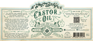 Organic Cold Pressed Castor Oil Hexane Free, 16oz