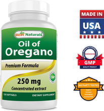 Load image into Gallery viewer, Best Naturals Oregano Oil 250 mg 120 Softgels