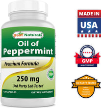 Load image into Gallery viewer, Best Naturals Peppermint oil 250 mg 120 Capsules