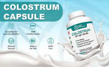 Load image into Gallery viewer, Bovine Colostrum Supplement 500mg - 30% IgG Immunoglobulin, 120 capsules