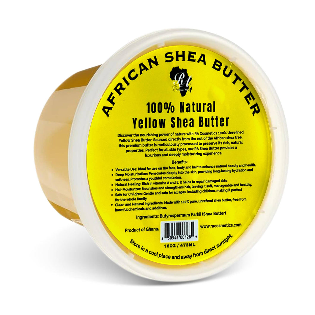 100% African Shea Butter, Yellow Solid - 16oz