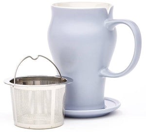 Satin Tea Mug with Infuser & Lid