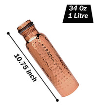 Load image into Gallery viewer, Copper Bottle Hammered (1L)