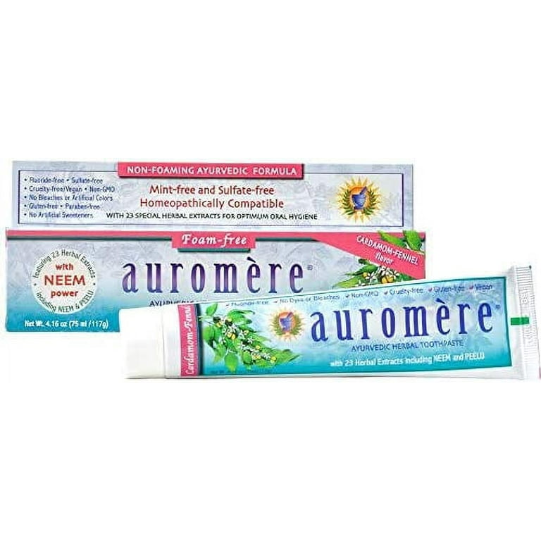 Auromere Ayurvedic Herbal Toothpaste, 4.16 oz – Ginger's Roots