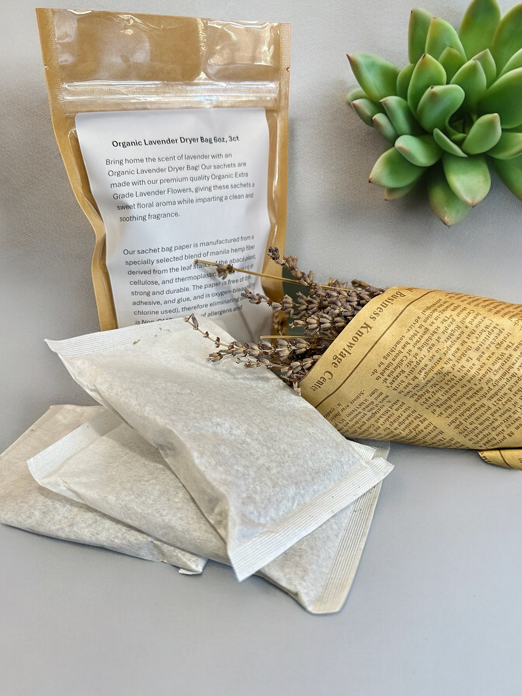 Organic Lavender Dryer Bag 6oz, 3ct.