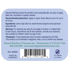 Load image into Gallery viewer, Natural Herbal Patches of Vermont, Sweet Fennel Appetite Suppressant Formula, 10 patches