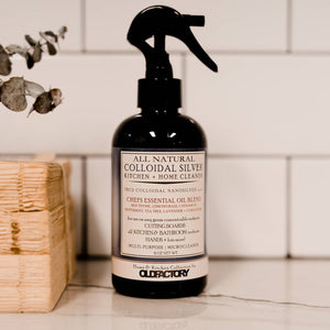 Colloidal Silver Kitchen & Home Spray Cleaner + Use on hands, 12oz