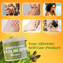 Load image into Gallery viewer, Whipped African Ivory Shea Butter, Lemongrass - 12oz