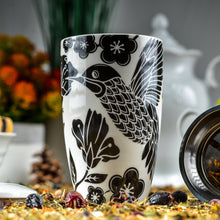Load image into Gallery viewer, Hummingbird Ceramic Tea Mug, 16oz