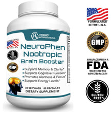 Load image into Gallery viewer, NeuroPhen Advanced Nootropic Brain Supplement - 60 Capsules