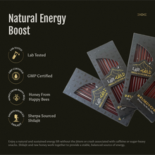 Load image into Gallery viewer, Shilajit Infused Honey Sticks, 10 ct.