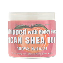Load image into Gallery viewer, Whipped African Ivory Shea Butter, Honey Peach - 12oz