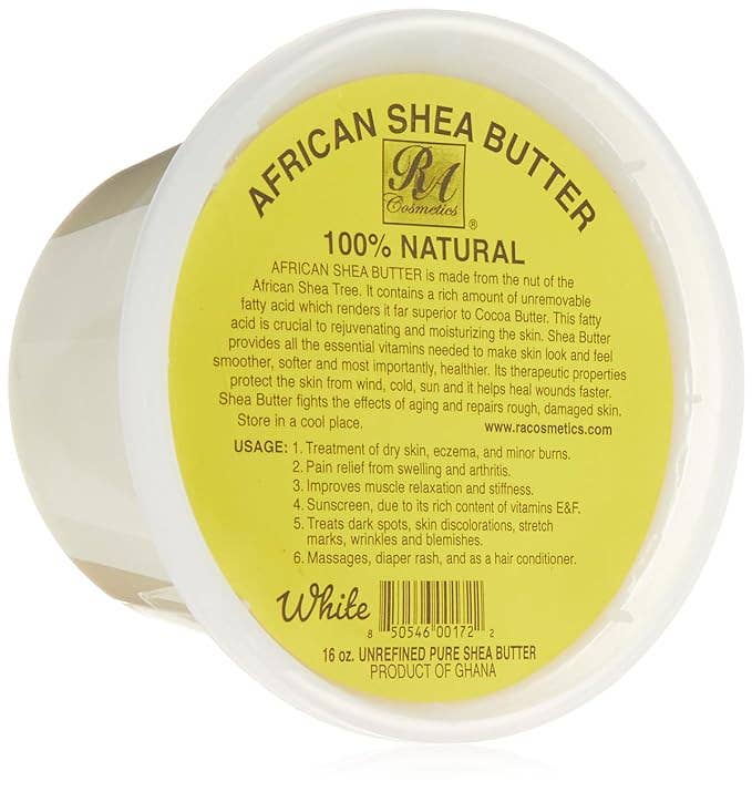 100% African Shea Butter, Ivory/White Solid - 16oz