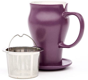 Satin Tea Mug with Infuser & Lid