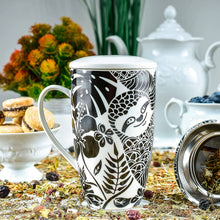 Load image into Gallery viewer, Sloth Tea Mug With Ceramic Lid + Infuser (16oz)
