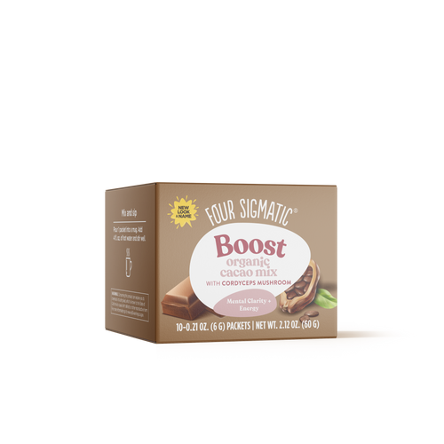 Four Sigmatic, Boost, Organic Cacao Mix with Cordyceps Mushroom, 10 Packets