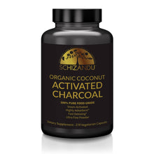 Load image into Gallery viewer, 100% Food Grade Organic Coconut Activated Charcoal Capsules