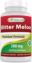 Load image into Gallery viewer, Best Naturals Bitter Melon 500 mg 90 Vegetarian Capsules